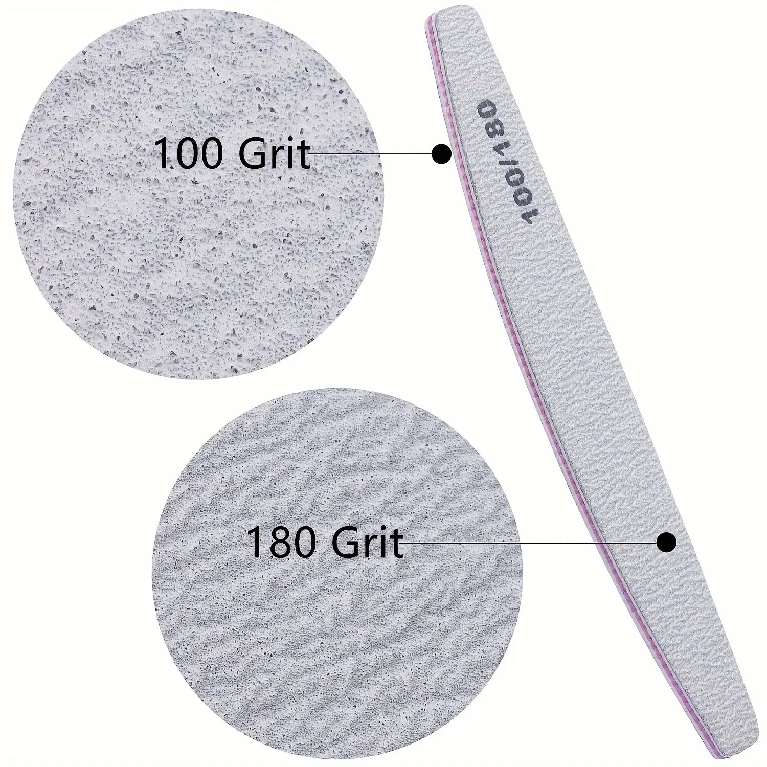 Nail Files Set 50 Pack – 100/180 Grit Double Sided Manicure & Pedicure Buffer Boards-4