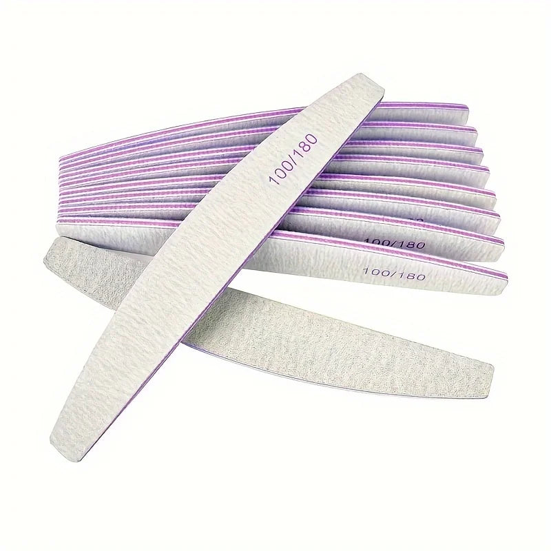Nail Files Set 50 Pack – 100/180 Grit Double Sided Manicure & Pedicure Buffer Boards-5